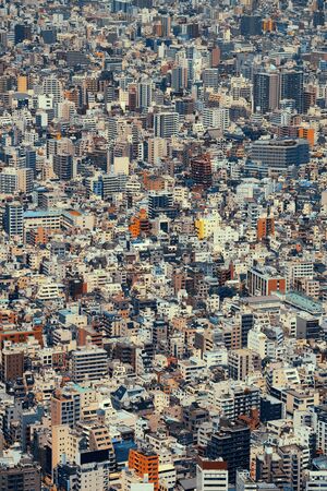 Tokyo urban rooftop view background, Japan.の写真素材