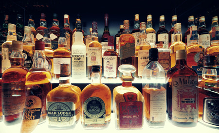 Scottish Whisky collection in Edinburgh.