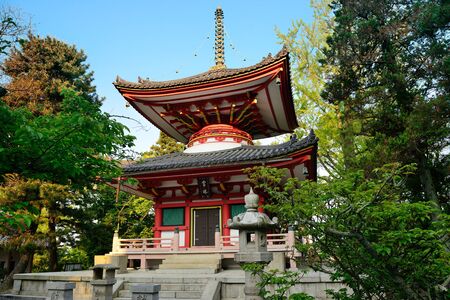 Shrine with historical building in Kyoto, Japan.