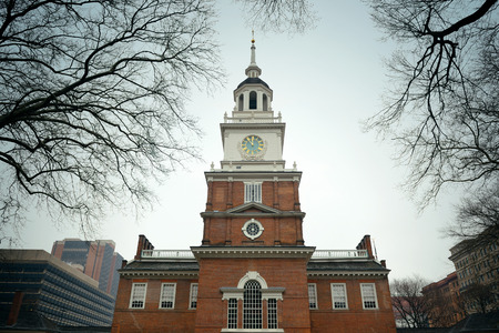 Independence Hall as the historical Landmark in Philadelphiaの写真素材
