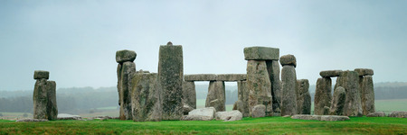 Stonehenge panorama with cloud near London as the National Heritage site of UK.の写真素材