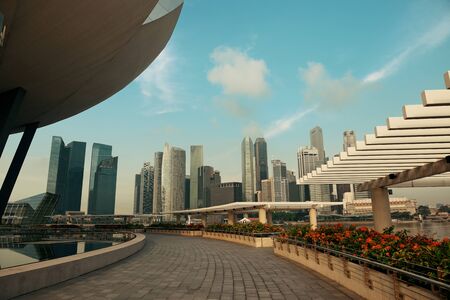 Marina Bay Urban architecture skyscrapers in Singaporeのeditorial素材