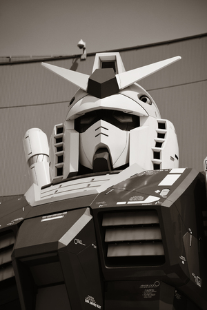 TOKYO, JAPAN - MAY 15: Giant Gundam Robot statue at Divercity on May 15, 2013 in Tokyo. Tokyo is the capital of Japan and the most populous metropolitan area in the worldのeditorial素材