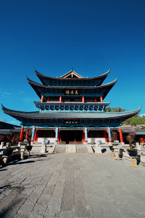 Mu Family Residence building in Lijiang, Yunnan, China.のeditorial素材