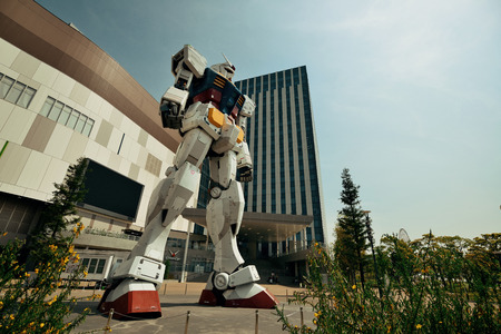 TOKYO, JAPAN - MAY 15: Giant Gundam Robot statue at Divercity on May 15, 2013 in Tokyo. Tokyo is the capital of Japan and the most populous metropolitan area in the worldのeditorial素材