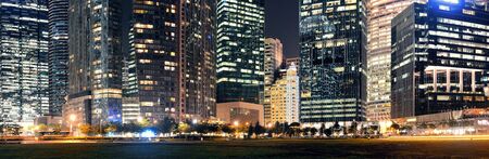 Urban architecture skyscrapers background in Singaporeのeditorial素材