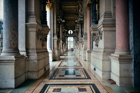 PARIS, FRANCE - MAY 13: Palais Garnier interior view on May 13, 2015 in Paris. With the population of 2M, Paris is the capital and most-populous city of Franceのeditorial素材