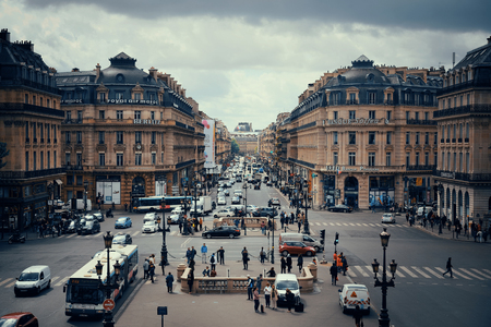 PARIS, FRANCE - MAY 13: Street view on May 13, 2015 in Paris. With the population of 2M, Paris is the capital and most-populous city of Franceのeditorial素材