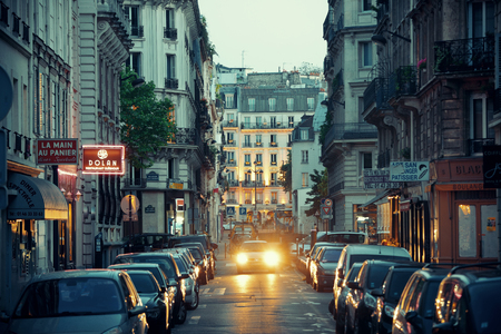 PARIS, FRANCE - MAY 13: street view on May 13, 2015 in Paris. With the population of 2M, Paris is the capital and most-populous city of Franceのeditorial素材
