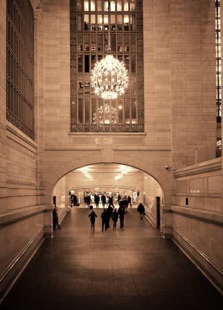 NEW YORK CITY, NY - AUG 8: Grand Central interior on August 8, 2014 in Manhattan, New York City. It is the second busiest station of the New York City Subway system with 42M passengers.のeditorial素材