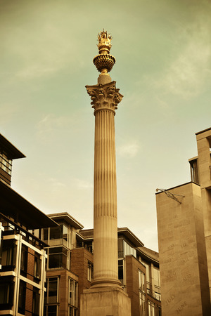 LONDON, UK - SEP 27: Paternoster Square Column in financial district on September 27, 2013 in London, UK. London is the world's most visited city and the capital of UK.のeditorial素材