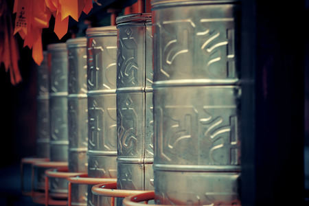 Copper bell in Chongsheng Monastery in Dali, Yunnan, Chinaの写真素材