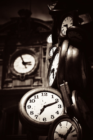 PARIS, FRANCE - MAY 13: Art sculpture at Saint-Lazare train station on May 13, 2015 in Paris. With the population of 2M, Paris is the capital and most-populous city of Franceのeditorial素材