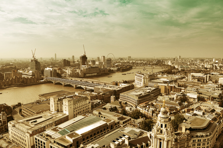 London rooftop view panorama with urban architectures.の写真素材