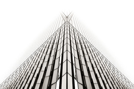 NEW YORK CITY - NOV 12: Downtown skyscrapers in a foggy day on November 12, 2014 in Manhattan, New...