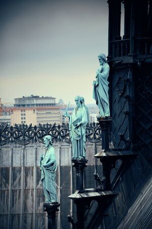 Paris rooftop view from Notre-Dame Cathedral.の写真素材