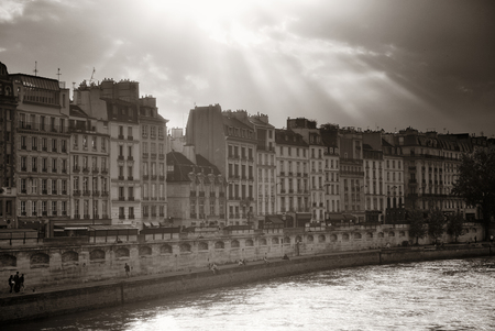 Paris city view with historical architecture.の写真素材