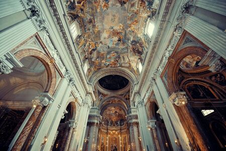 ROME - MAY 12: Beautiful interior from The Church of St. Ignatius of Loyola on May 12, 2016 in Rome,...