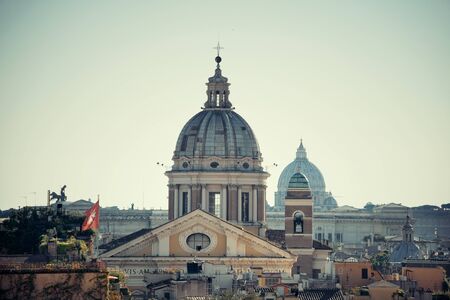 Dome of Rome historic architecture closeup, Italyのeditorial素材