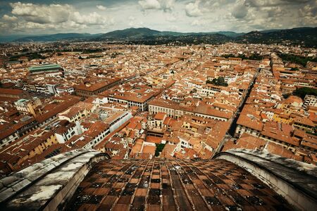 City skyline in Florence rooftop view in Italyの写真素材