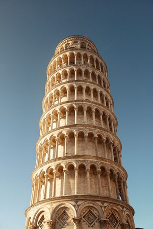 Leaning tower in Pisa, Italy as the worldwide known landmark.の写真素材