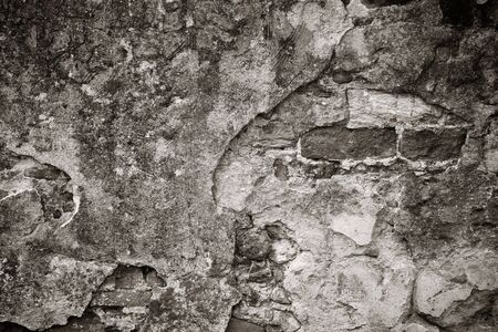 Brick wall abstract texture in Florence Italy black and whiteの写真素材