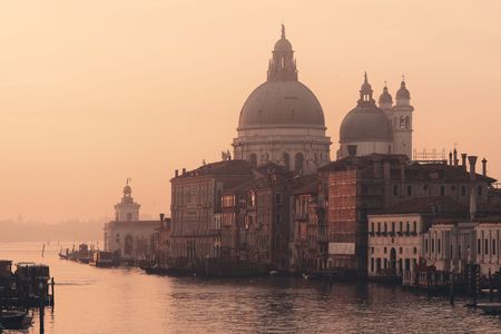 Church Santa Maria della Salute and Grand Canal view, Venice, Italy.