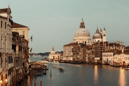 Venice Grand Canal at night, Italy.