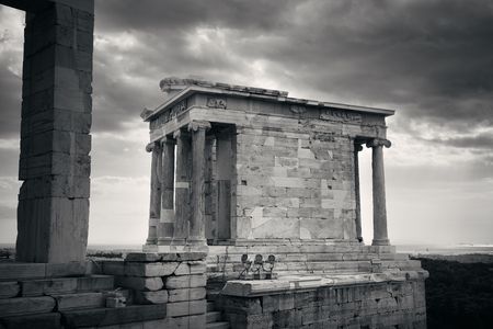 Temple of Athena Nike in Acropolis in Athens, Greece.の写真素材