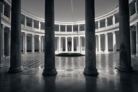 ATHENS - SEP 26: Closeup view of Zappeion Hall on September 26, 2016 in Athens, Greece. It is...