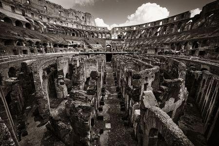 Inside Colosseum view, the world known landmark and the symbol of Rome, Italy.の写真素材