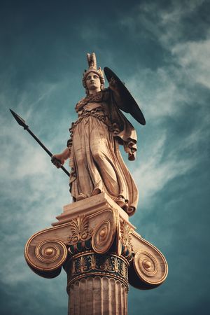 Athena statue in Athens, Greece. のeditorial素材