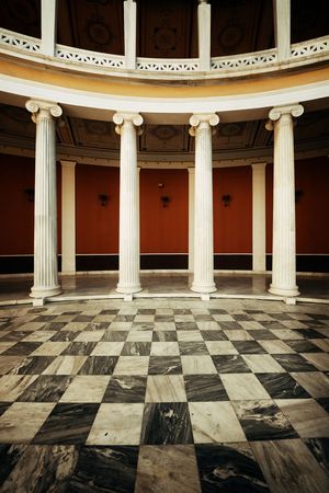 ATHENS - SEP 26: Closeup view of Zappeion Hall on September 26, 2016 in Athens, Greece. It is...
