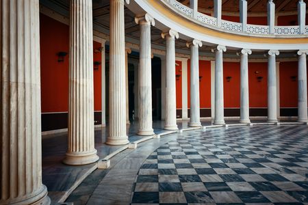 ATHENS - SEP 26: Closeup view of Zappeion Hall on September 26, 2016 in Athens, Greece. It is...