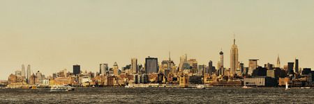 New York City skyscrapers urban view.の写真素材