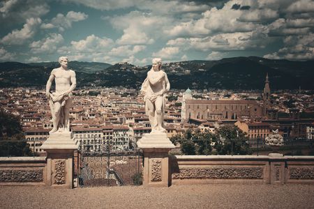 FLORENCE - MAY 20: Statue in Giardino Bardini on May 20, 2016 in Florence, Italy. Florence was a center of medieval European trade and finance and is the birthplace of the Renaissanceのeditorial素材