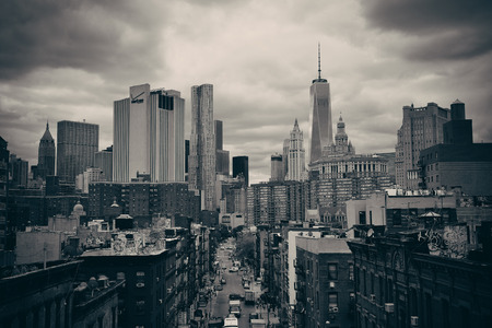 NEW YORK CITY - AUG 15: Chinatown street view August 15, 2014 in Manhattan, New York City. It is one of the largest and oldest ethnic Chinese communities outside of Asia with population of 90,000 to 100,000のeditorial素材