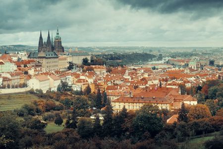 Prague Castle with Saint Vitus Cathedral in Czech Republic.