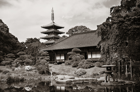 Garden in Sensoji Temple, Tokyo, Japan.のeditorial素材