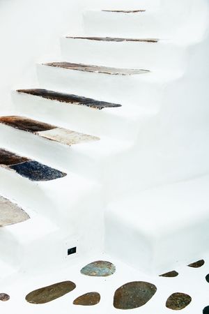 Abstract pattern in street in Mykonos Island, Greece.の写真素材