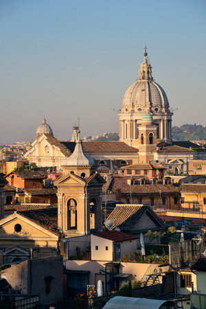Dome of Rome historic architecture closeup, Italyの写真素材