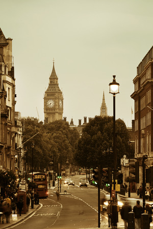 LONDON, UK - SEP 27: London Street view with busy traffic on September 27, 2013 in London, UK. London is the world's most visited city and the capital of UK.のeditorial素材