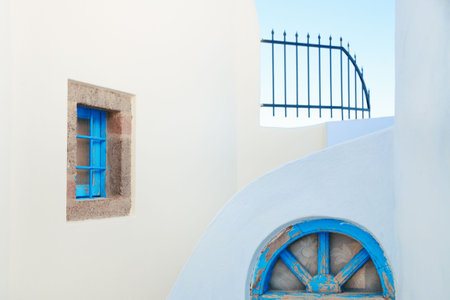 Santorini island with traditional architecture in Greece.の写真素材