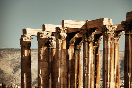 Temple of Zeus in Athens, Greece.の写真素材