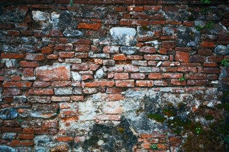 Brick wall texture in Lucca in Italy.