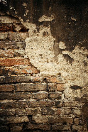 Italy Siena old building wall background closeupの写真素材
