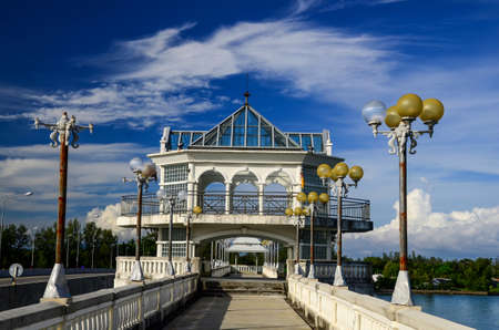 Phuket's beautiful bridge named Sarasin Bridgeの写真素材