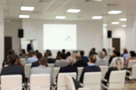 Audience in conference room. blurred image blurred photo. . business and entrepreneurship conceptの写真素材