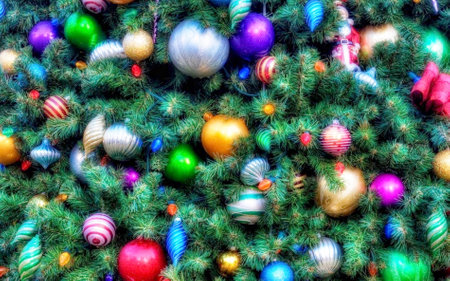 Christmas holiday ball background. Winter Holiday decoration concept. Soft focus.