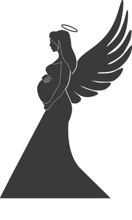 pregnant icon , Pregnant woman icon vector. Linear style sign for mobile concept and web design. Pregnancy symbol illustration. Pixel vector graphics - Vector.のイラスト素材